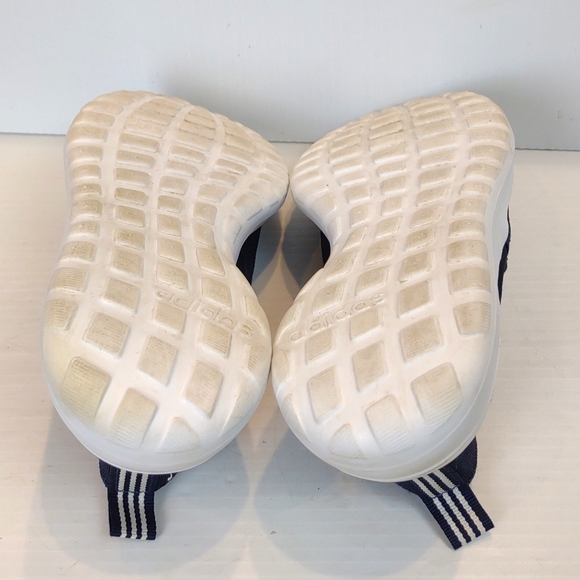 Adidas Women's Cloudfoam Lite Racer Slip-On Shoes Blue / White - Picture 10 of 15